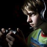 teen playing video games